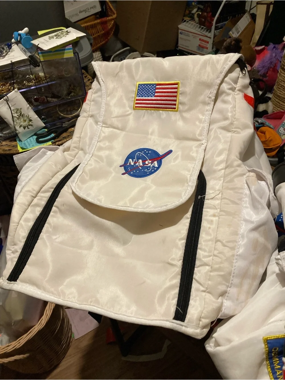 Aeromaz NASA backpack with jumpsuit, boots and hat costume